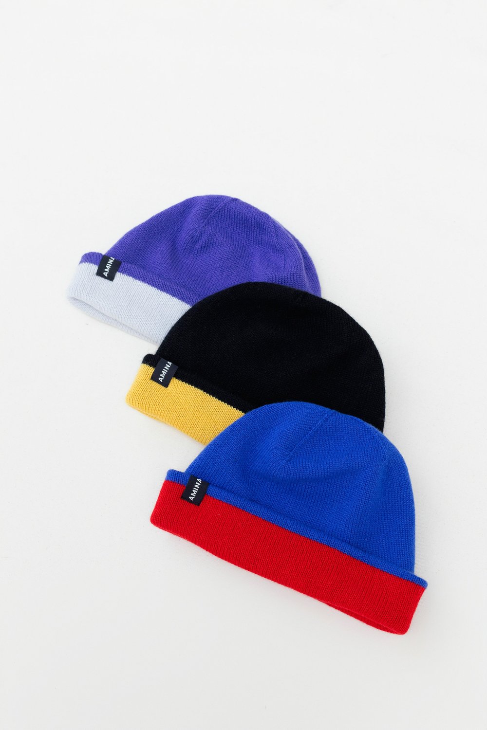 Two-Tone Double Wall Cashmere Beanie