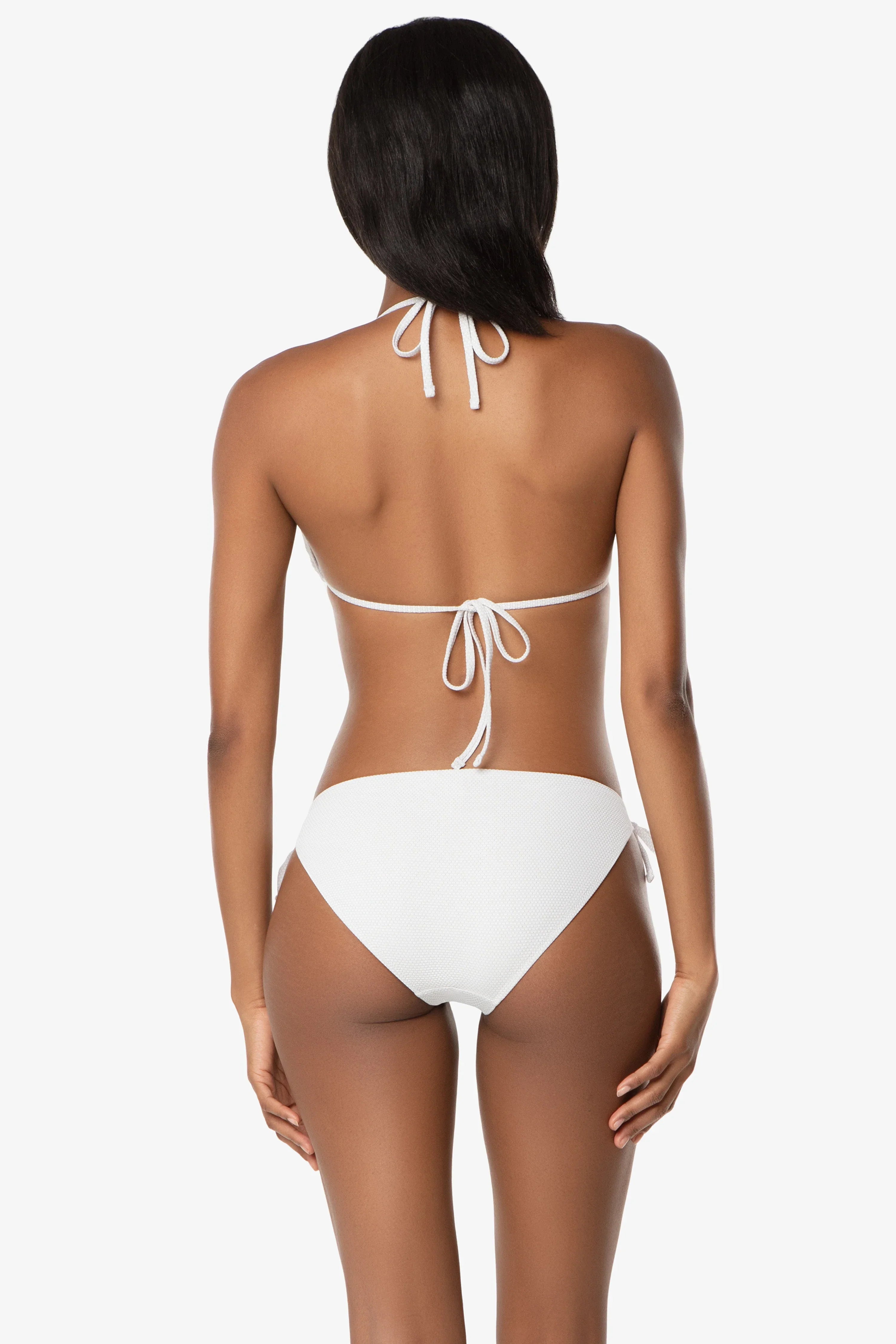 Tortoise Ring String Bottom | White Textured Metallic
