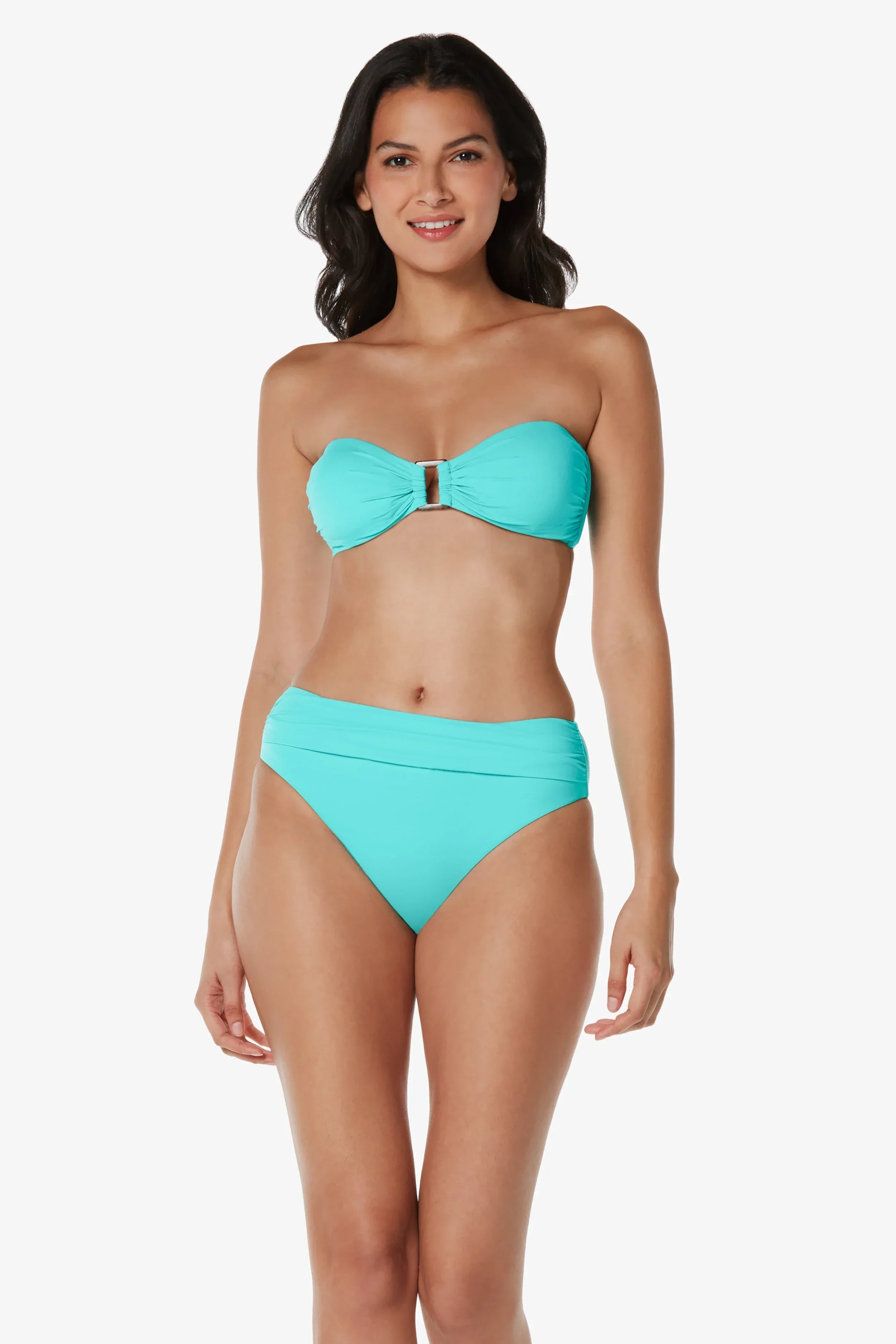 Shirred Bottom | Textured Seafoam Aqua