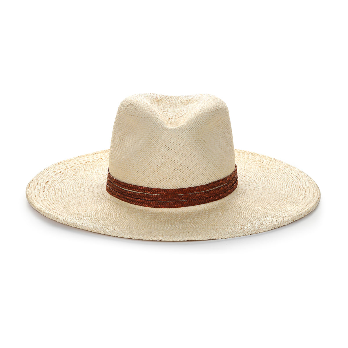 Nevis - Wide Brim Panama Straw Fedora