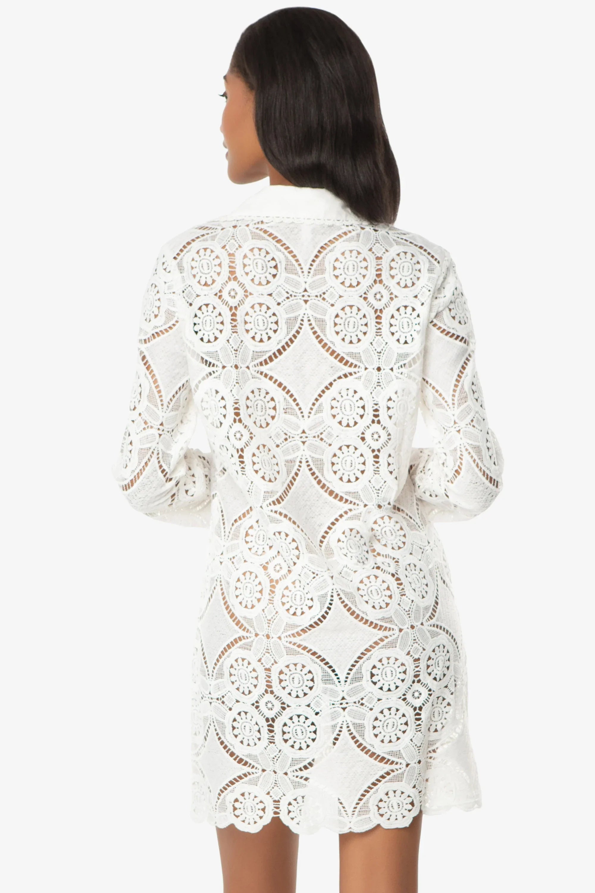 Lace Button Front Dress  |   Lace Crochet