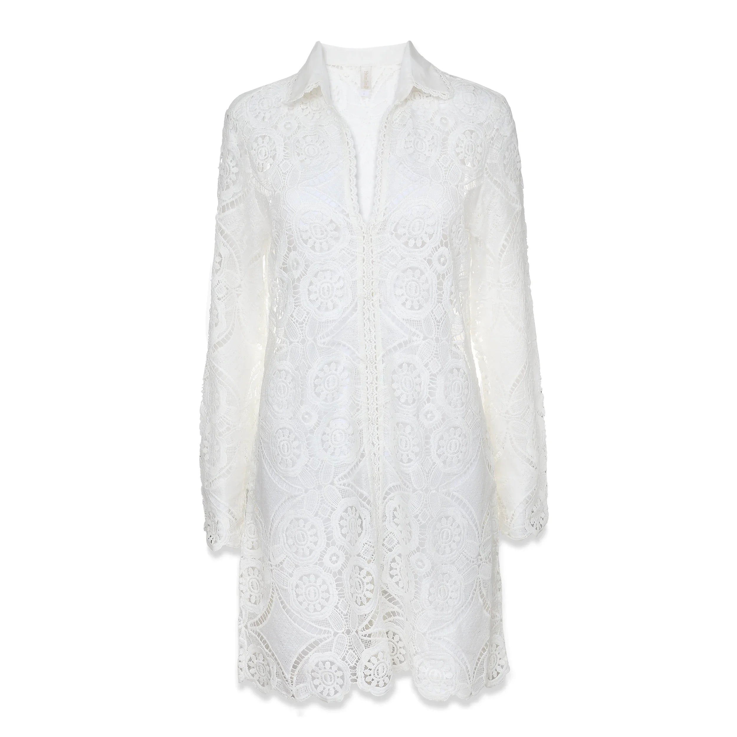 Lace Button Front Dress  |   Lace Crochet